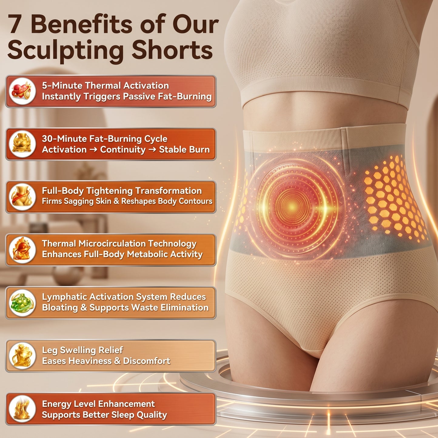 4-In-1 Micro-Particle Sculpting & Fat-Burn Shorts (Buy 1 Get 1 FREE)